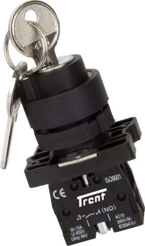 TRB-BG45, Toggle KeySwitch 2 Pos Biased Black 1NO   1NC, IEC60947-5-1