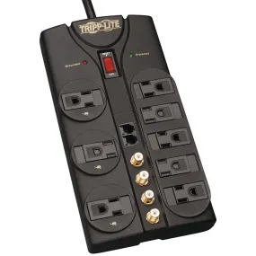 TRIPP LITE TLP810SAT 8-Outlet Surge Protector (3,240 Joules; 10ft cord; Telephone/fax/modem/coaxial protection; $250,000 Ultimate Lifetime Insurance)