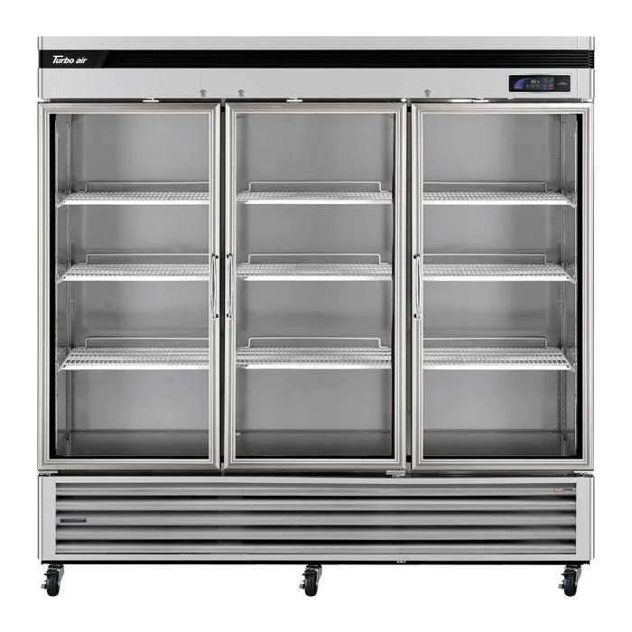 Turbo Air - TSR-72GSD-N, Commercial 81" Reach-in Refrigerator Super Deluxe 3 Section 67.02 cu.ft