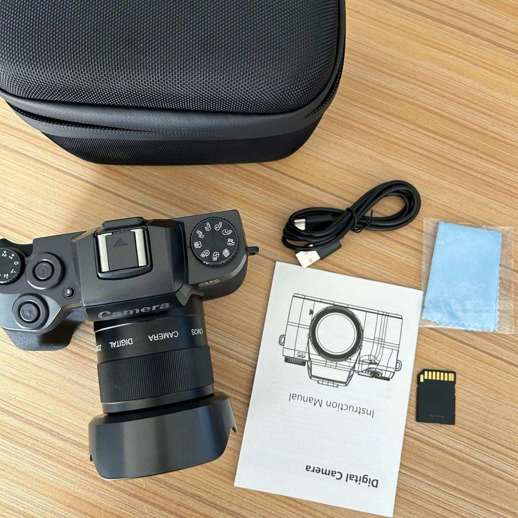 TUTT W5 4K/60fps Mirrorless 64MP Digital Camera and Camcorder 16X Zoom | Dual Camera for Selfie Vlogging | Full Combo   128GB SanDisk Pro Extreme SD/TF Kit