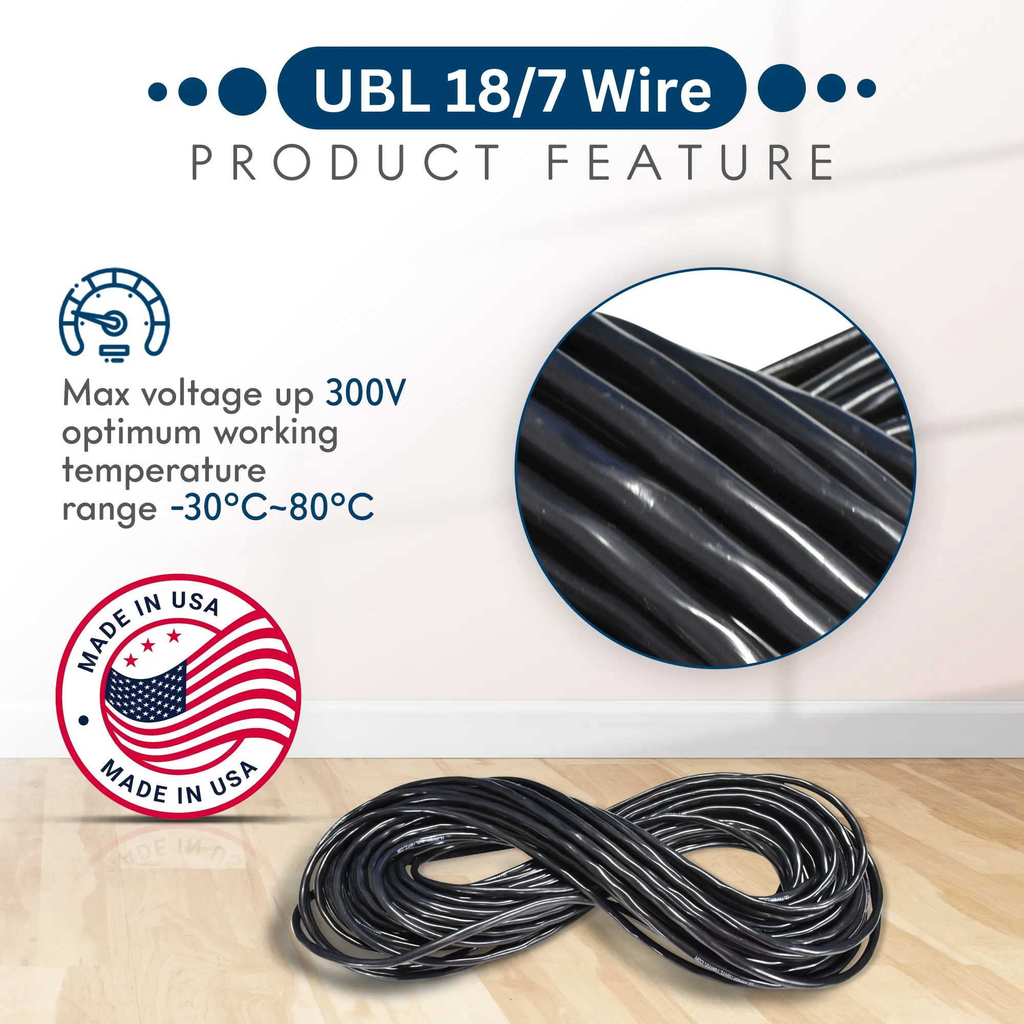 UBL 18/7 Wire - 1 Foot