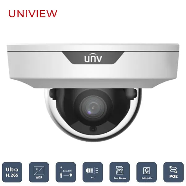 Uniview / UNV / IP / 4MP / Dome Camera / Fixed / 2.8mm Lens / WDR / 30m Smart IR / 3 Year Warranty / UNV-354SR3-ADNPF28-F