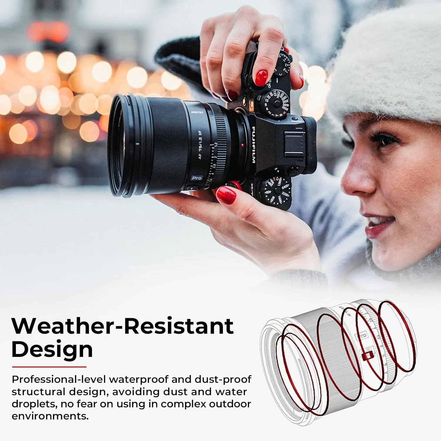 Viltrox 75mm F1.2 Pro Level Autofocus Lens, Compatible with Fuji X-Mount Mirrorless Cameras X-A7 X-E2S X-E3 X-E4 X-H1 X-H2 X-H2S X-Pro2 X-Pro3 X-S10 X-T1 X-T1 IR X-T10 X T100 X-T2 X-T20 X-T200 X-T3