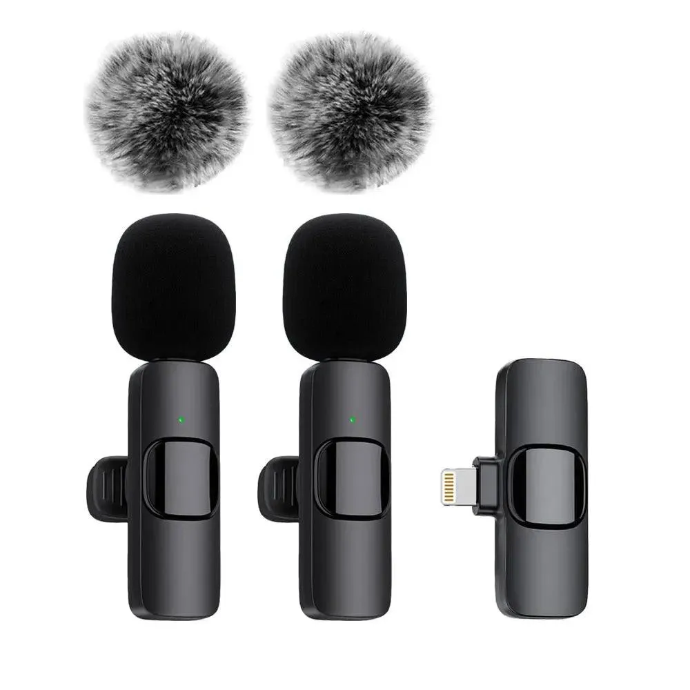 Wireless Lavalier Microphone - Plug & Play, 360° Pickup, Ultra-Low Latency for Clear Audio