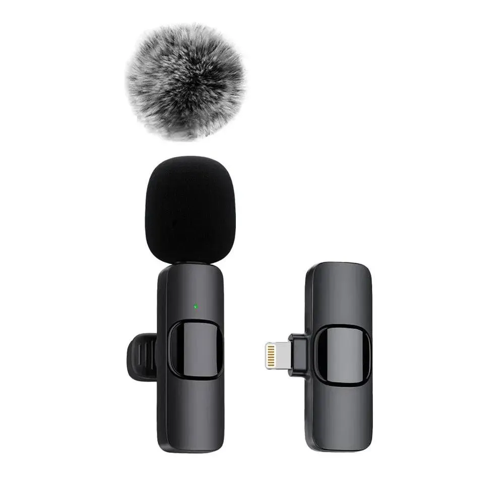 Wireless Lavalier Microphone - Plug & Play, 360° Pickup, Ultra-Low Latency for Clear Audio