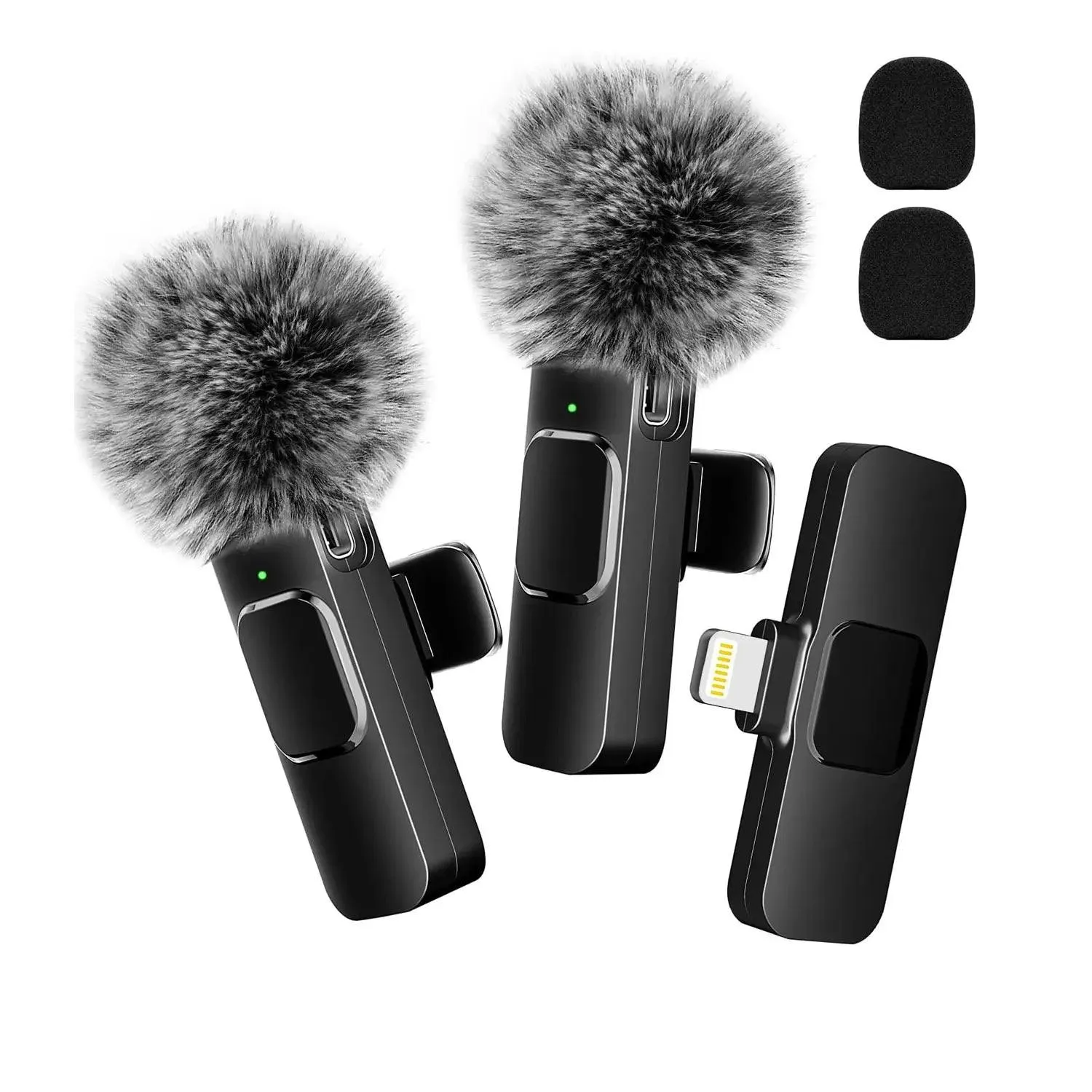 Wireless Lavalier Microphone - Plug & Play, 360° Pickup, Ultra-Low Latency for Clear Audio