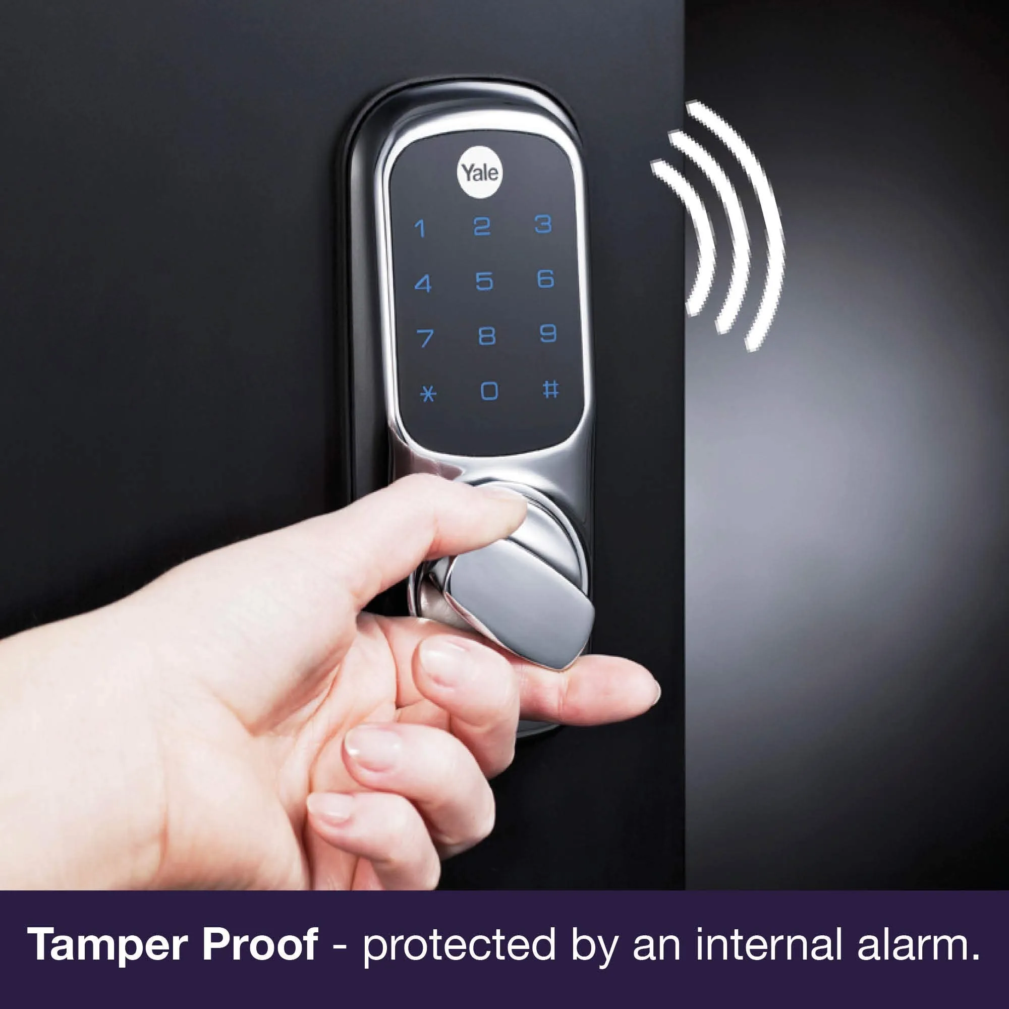 Yale Smart Living YD-01-CON-NOMOD-CH Keyless Connected Ready Smart Door Lock, Touch Keypad, works with Alexa, Chrome