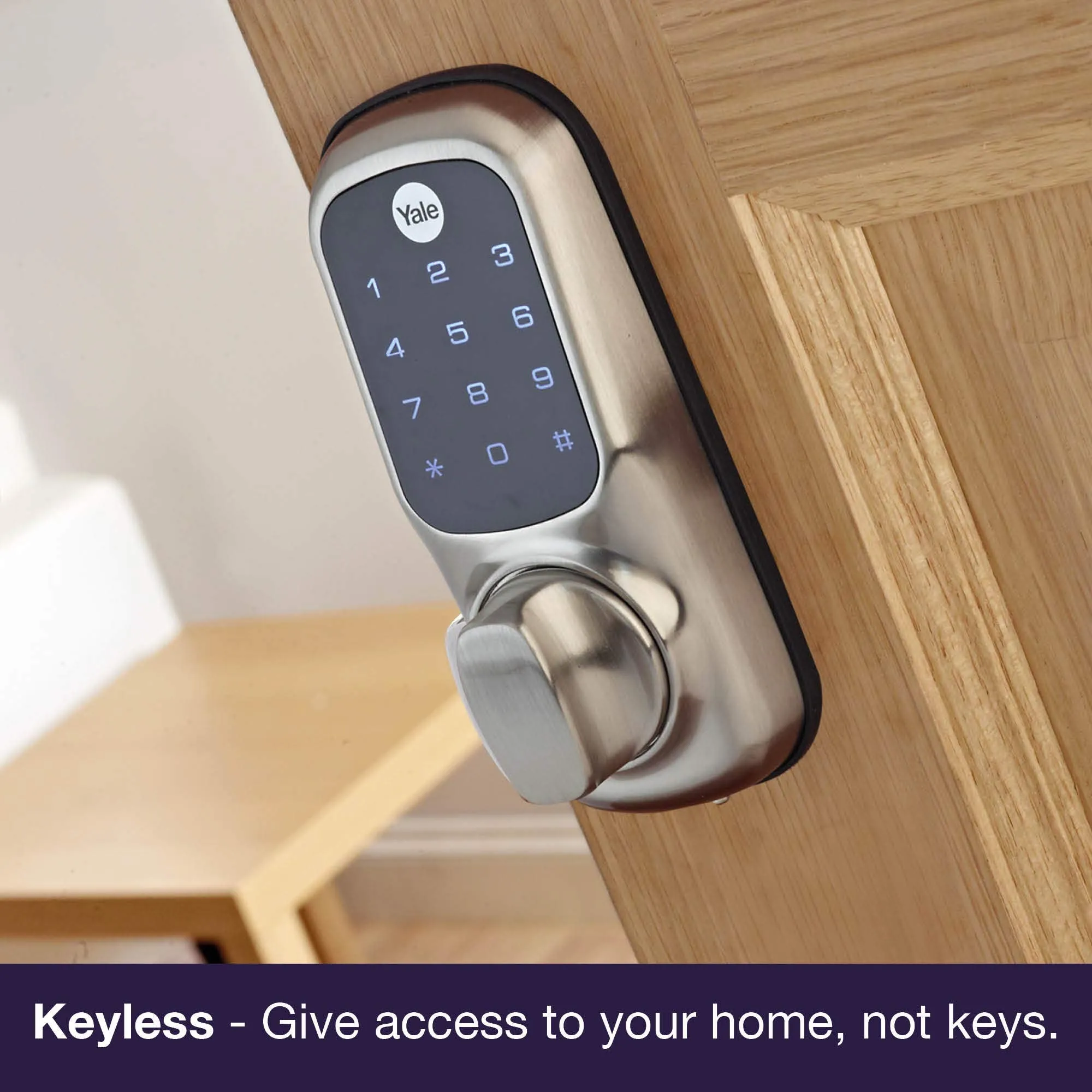 Yale Smart Living YD-01-CON-NOMOD-CH Keyless Connected Ready Smart Door Lock, Touch Keypad, works with Alexa, Chrome