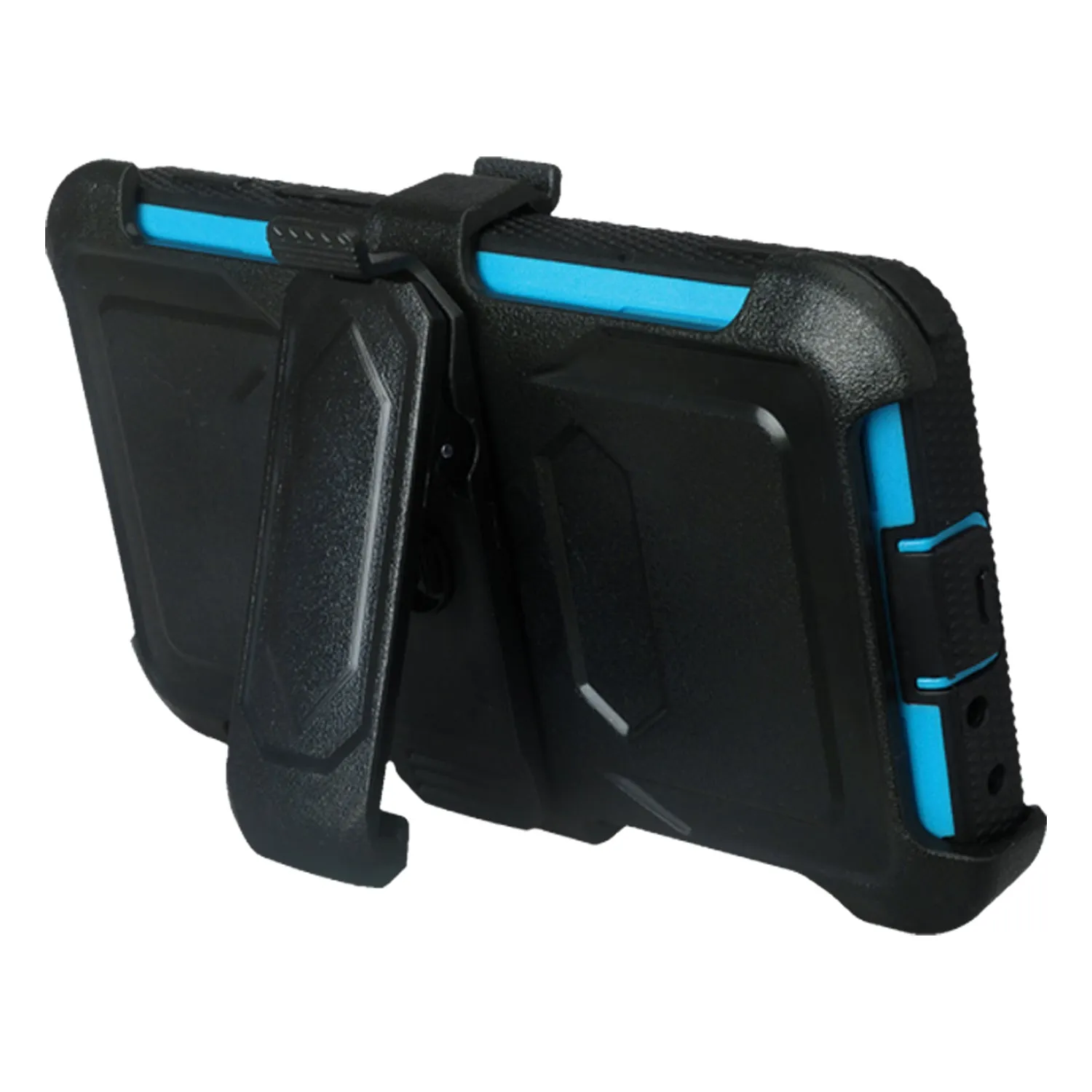 ZTE Prestige Case, Sonata 3, ZTE Avid Plus, ZTE Avid Trio, ZFive 2, Midnight Pro, Maven 2, Cheers, Rugged [Built-in Screen Protector] Heavy Duty Holster Shell Combo Case Cover - Blue