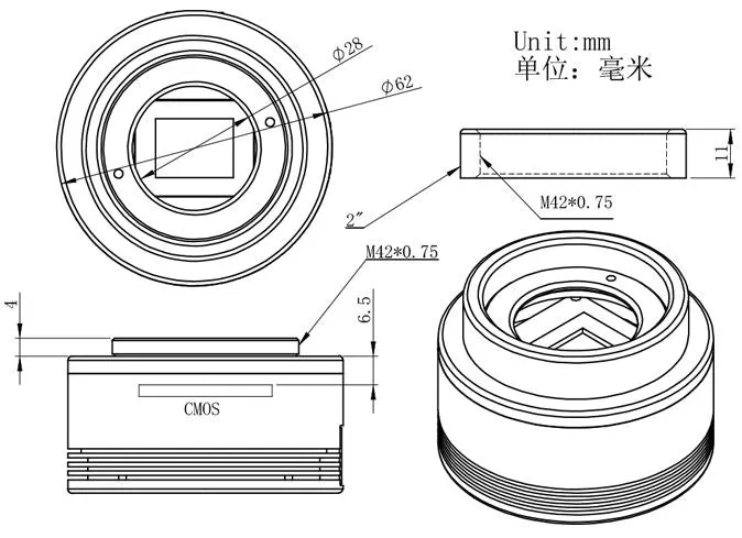 ZWO ASI183MM Monochrome CMOS Telescope Camera